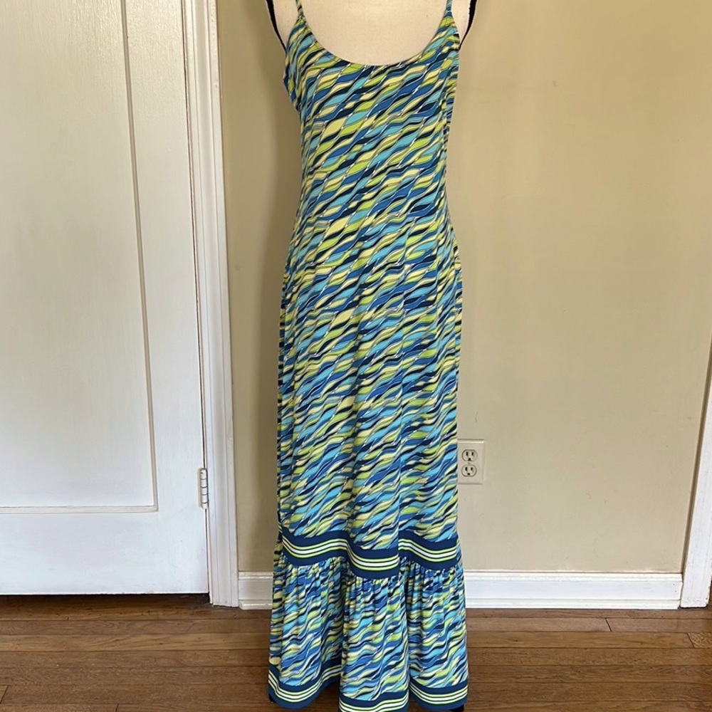Michael Kors Wavy Abstract Maxi Dress
